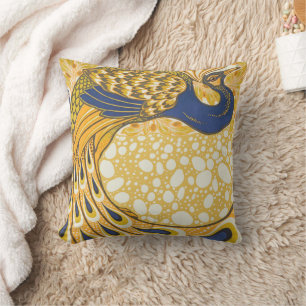 Peacock Antique Vintage Colourful Cushion