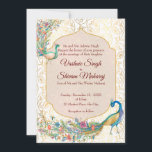 Peacock Arabian pattern Indian wedding invitation<br><div class="desc">Peacock Arabian pattern Indian wedding invitation.</div>