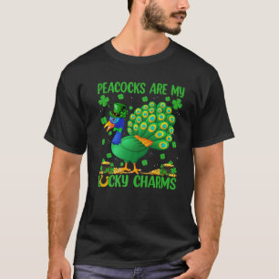 Peacock Are My Lucky Charms Peacock Bird St. Patri T-Shirt