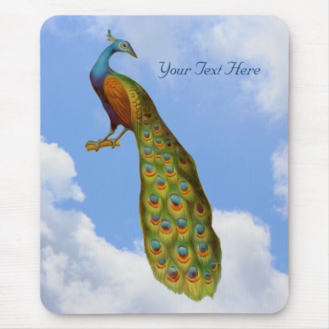 Peacock Art Animal Mousepad (Front)