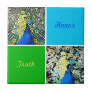 Peacock Art Ceramic Tile