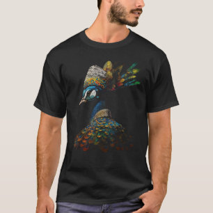 Peacock Art Colourful Animal Bird Peacock T-Shirt