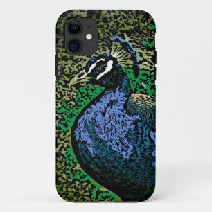 Peacock art colourful iphone case