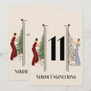 Peacock Art Deco Flair Christmas Table Number 11