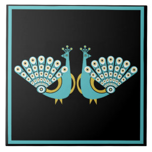 Peacock Art Home Accessories Ceramic Tile