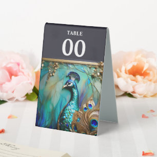 Peacock art nouveau country wedding elegant