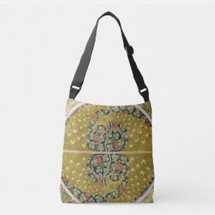Peacock Art Nouveau Style round intricate design Crossbody Bag