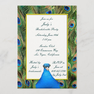 Peacock Bachelorette Party Invitation