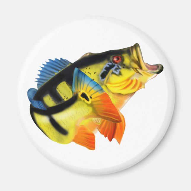 Peacock Bass 3 Magnet (Front)