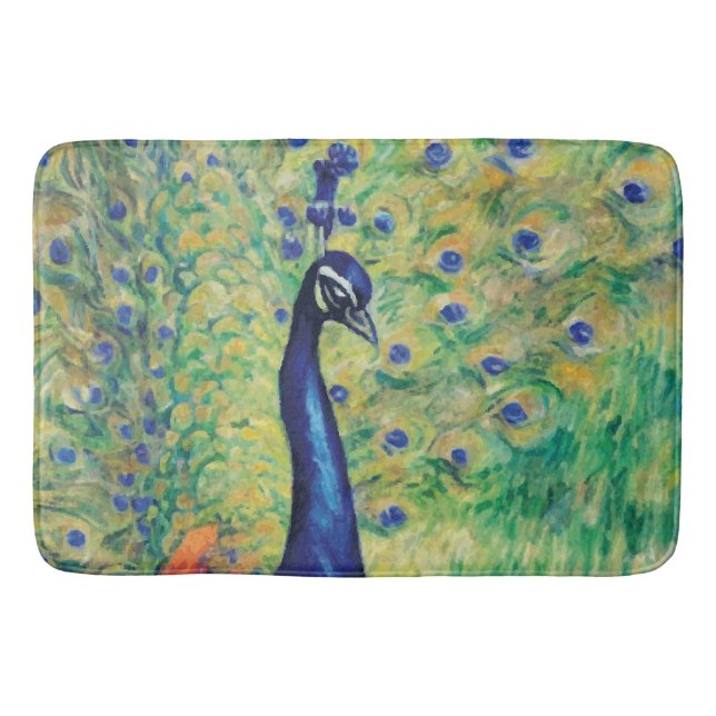 Peacock - Bath Mat, Rug (Front)