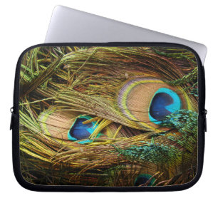 Peacock Bird Feathers Wildlife Animals Laptop Sleeve