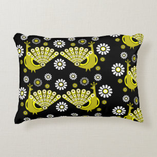 Peacock Bird Graphic Art Decorative Cushion