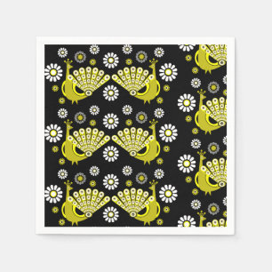 Peacock Bird Graphic Art Napkin
