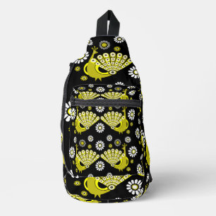 Peacock Bird Graphic Art Sling Bag