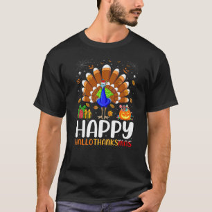 Peacock Bird  Halloween Christmas Happy Hallothank T-Shirt
