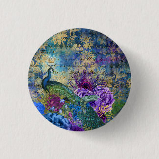 Peacock Birds Trendy pin button
