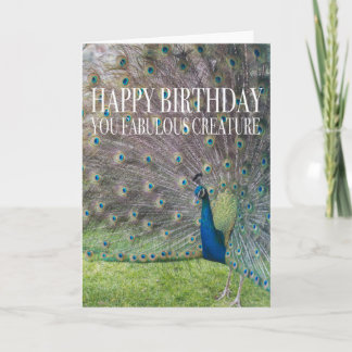 Peacock Birthday Card