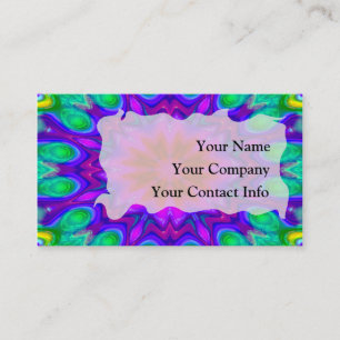 Peacock Bloom Business Card Template