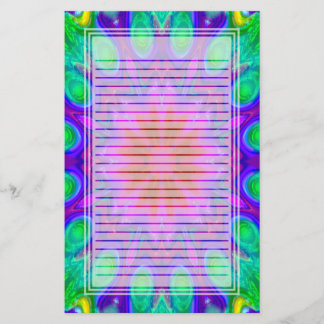 Peacock Bloom Lined Stationery