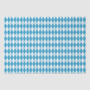 Peacock Blue Argyle Small Diamond Shape Tissue Paper