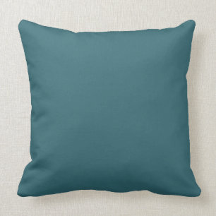 Peacock Blue (Dark Teal or Deep Aqua) Solid Colour Cushion