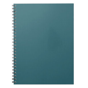 Peacock Blue (Dark Teal or Deep Aqua) Solid Colour Notebook