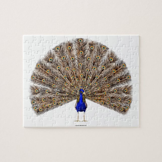 Peacock Blue Jigsaw Puzzle (Horizontal)
