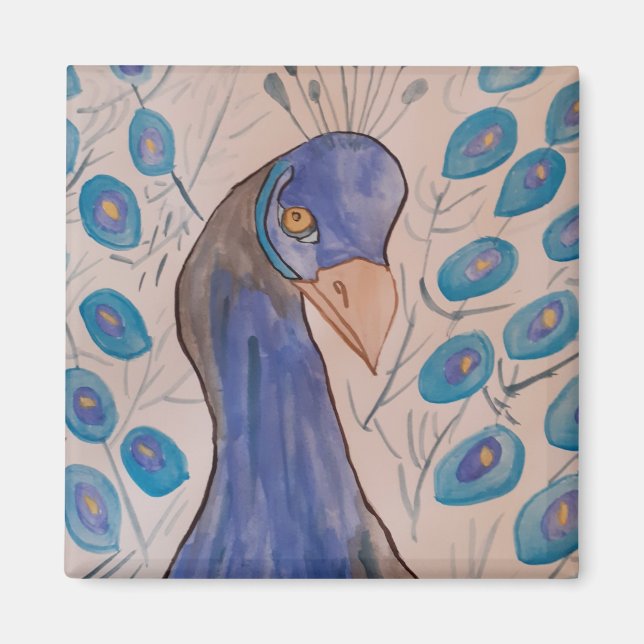 Peacock Blue Magnet (Front)