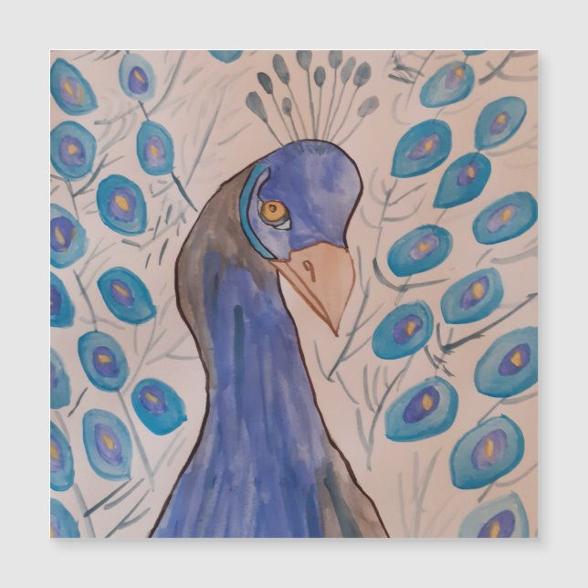 Peacock Blue Magnetic Card (Front)