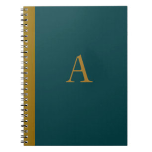 Peacock Blue Monogrammed Notebook 