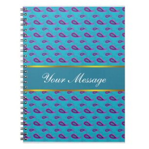 Peacock Blue Paisley Notebook