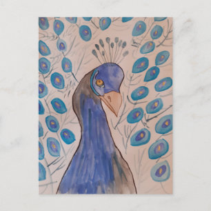 Peacock Blue Postcard