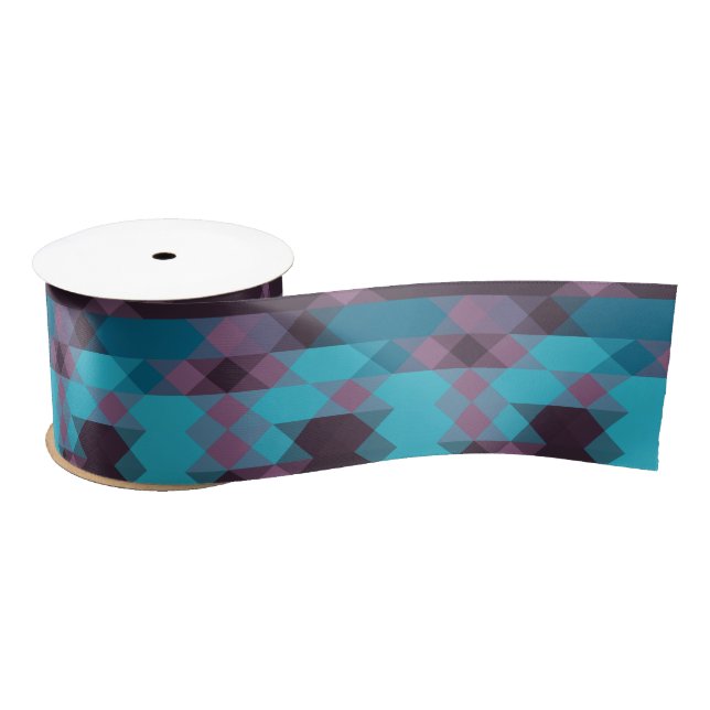 peacock blue, purple, topaz blue and thunder satin ribbon (Spool)