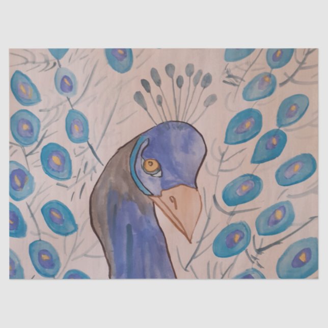 Peacock Blue Tissue Paper (Front)