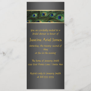 Peacock Bridal Shower Invitation