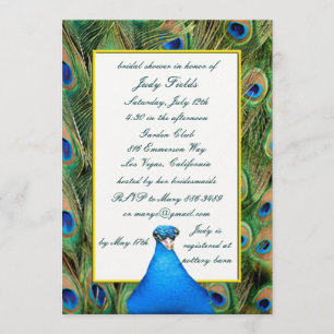 Peacock Bridal Shower Invitations