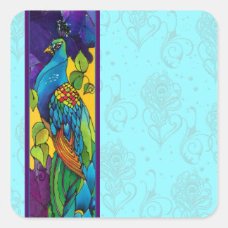 Peacock Bright and Fun Stickers Tags