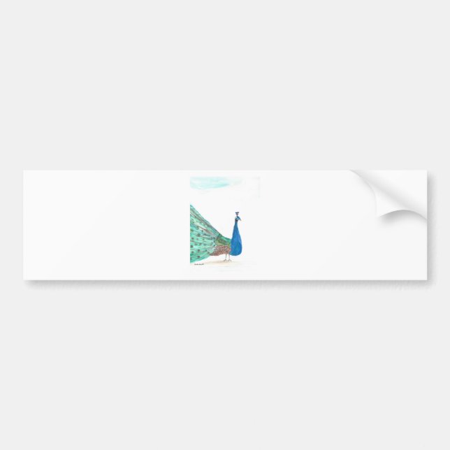 Peacock Bumper Sticker (Front)