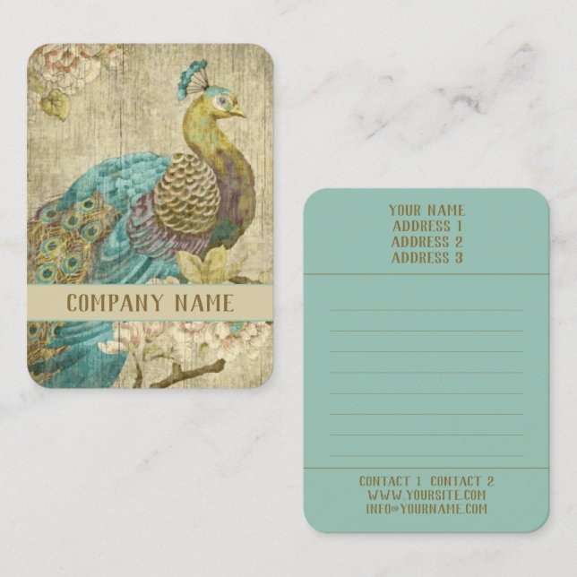 Peacock Business Card (Front/Back)