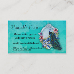Peacock Business Card, 3.5" x 2.0", 100 pack Business Card