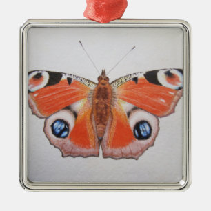 Peacock Butterfly 2012 Metal Ornament
