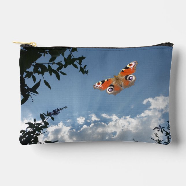 Peacock Butterfly Accessory Bag (Front)