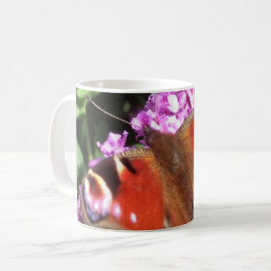 Peacock Butterfly and Buddleia  Coffee Mug