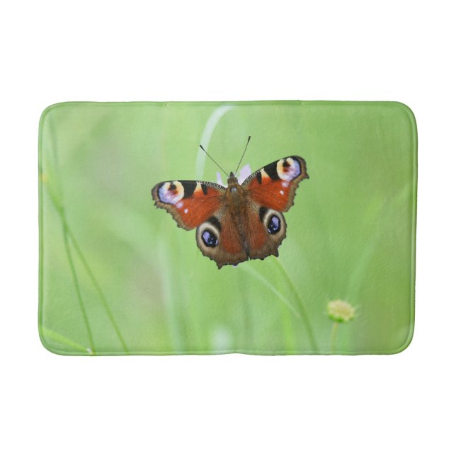 Peacock Butterfly Bath Mat (Front)
