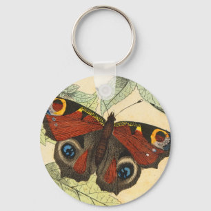 Peacock Butterfly Key Ring