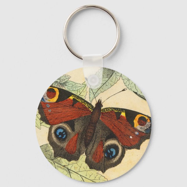 Peacock Butterfly Key Ring (Front)
