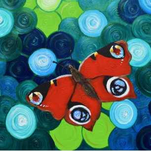 Peacock Butterfly Painting Jigsaw Puzzle