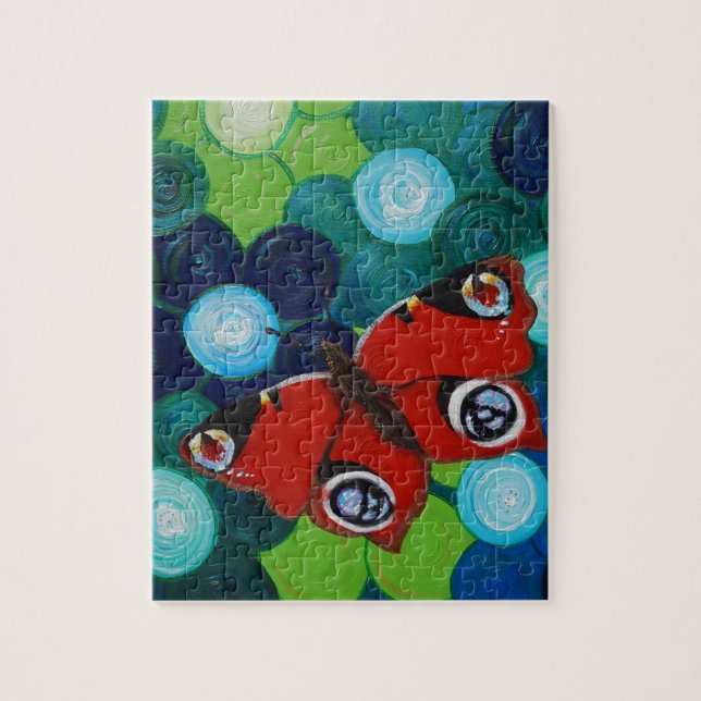 Peacock Butterfly Painting Jigsaw Puzzle (Vertical)