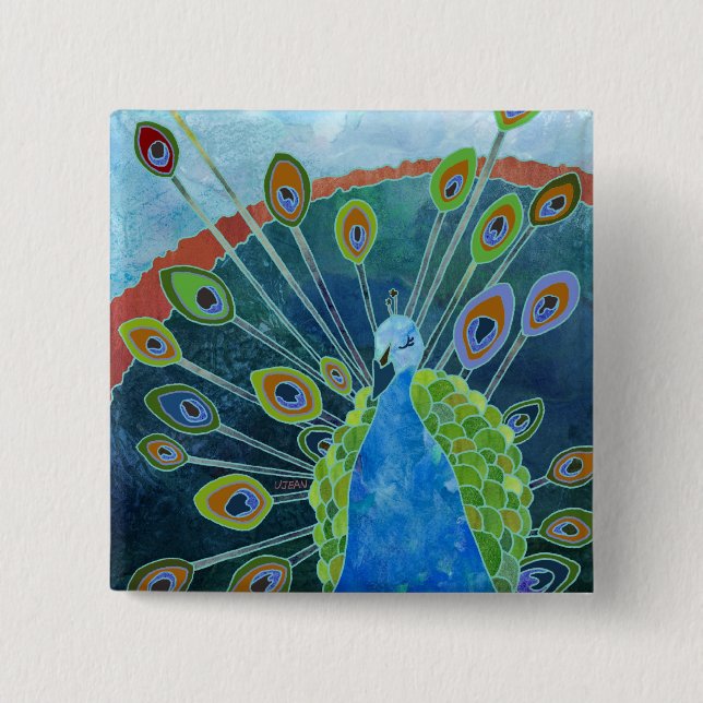 Peacock Button (Front)