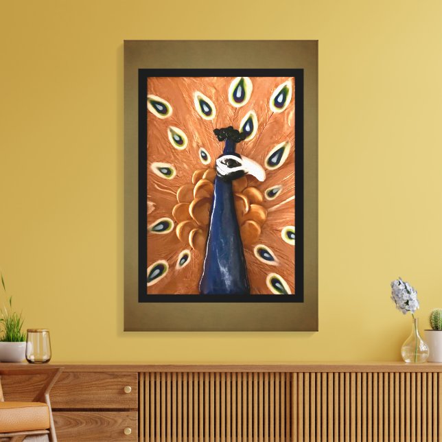 Peacock Canvas Print (Insitu (LivingRoom))